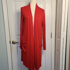 Long Cardigan Active USA Bold Red